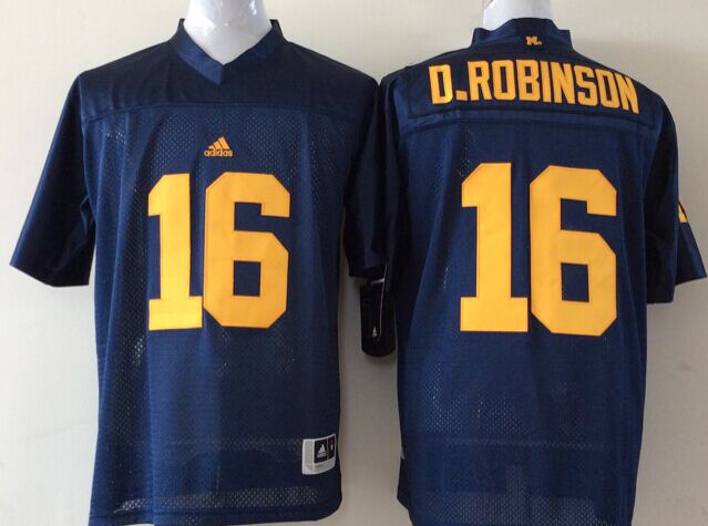 Men's Michigan Wolverines Denard Robinson #16 Navy Alumni Jersey